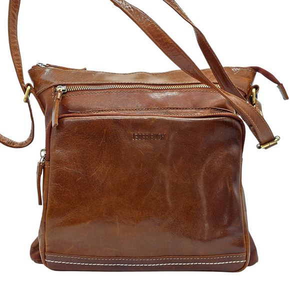 Leder Buck Other - Vintage Utility Leder Buck Leather Crossbody Messenger Bag Brown Everyday Carry